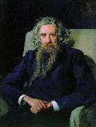 Nikolai Yaroshenko Portrait of Vladimir Solovyov, oil painting